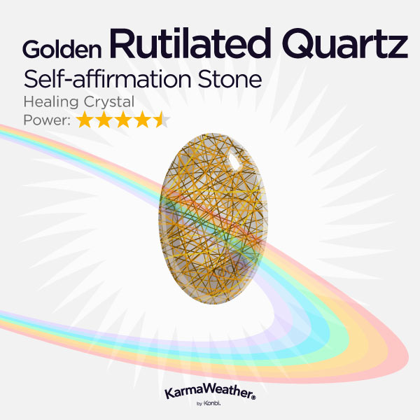 Quartz rutilé doré