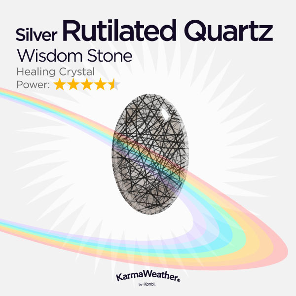 Quartz rutilé argenté
