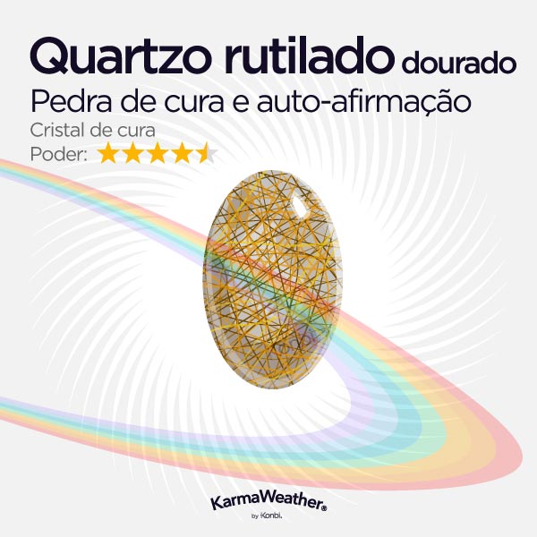 Quartz rutilé doré
