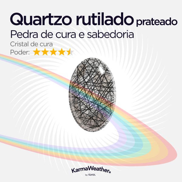 Quartz rutilé argenté